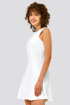 tennis dress with shorts white side view