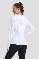 sun protection hoodie white back view